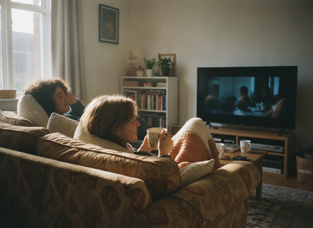 A living room on a Sunday evening